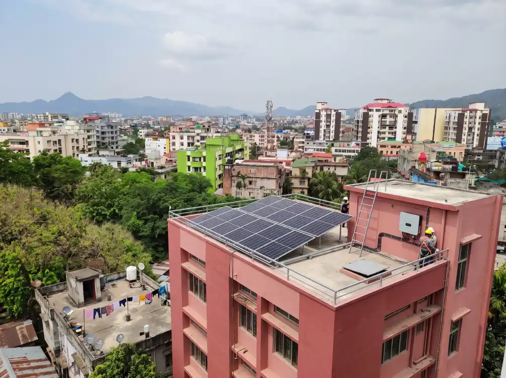 3kW residential rooftop solar project in Six Mile Guwahati